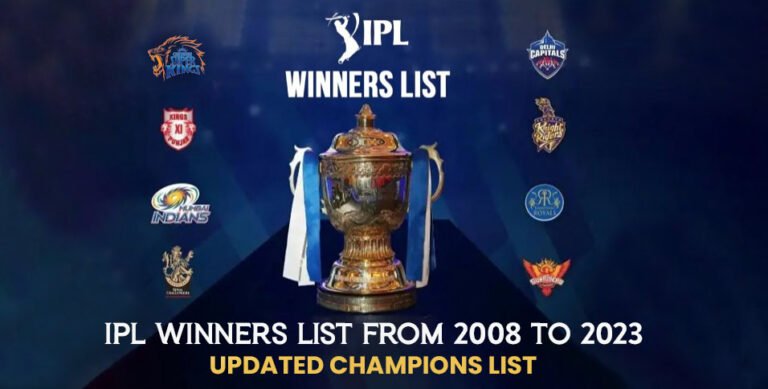 IPL Winners List from 2008 to 2023: Updated Champions List