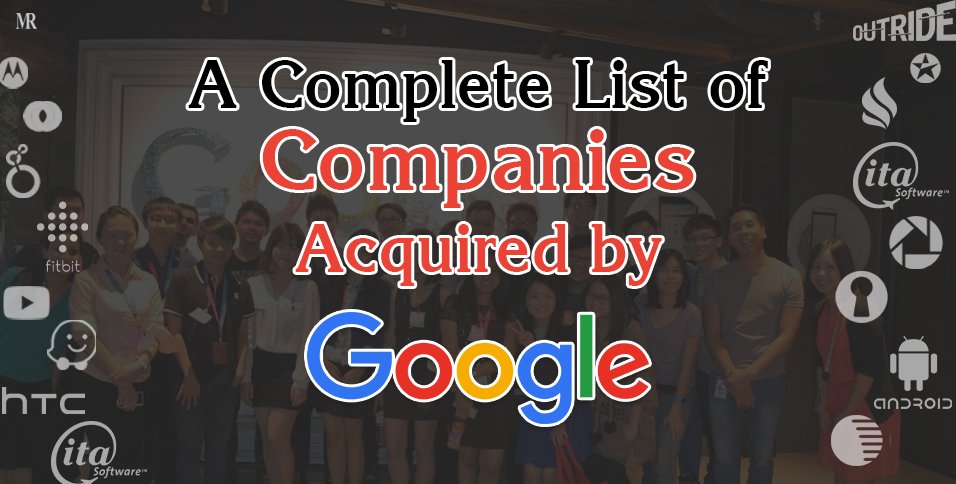 Companies Acquired by Google